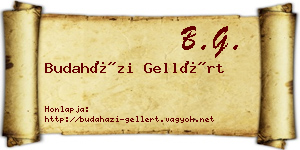 Budaházi Gellért névjegykártya